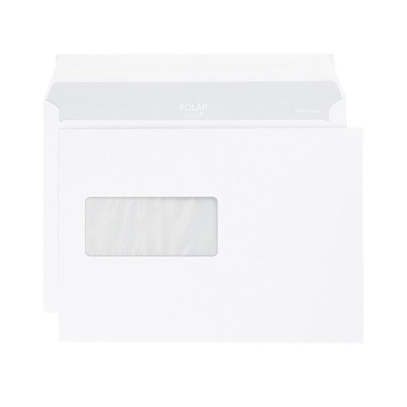Polar Couvert C5, Fenster links, hochweiss, 100 g/m² – 500 Stk.