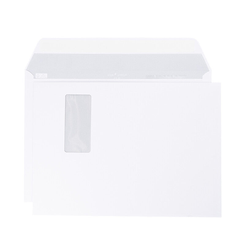 Polar Couvert C4, Fenster links, hochweiss, 120 g/m², mit Innendruck – 250 Stk.