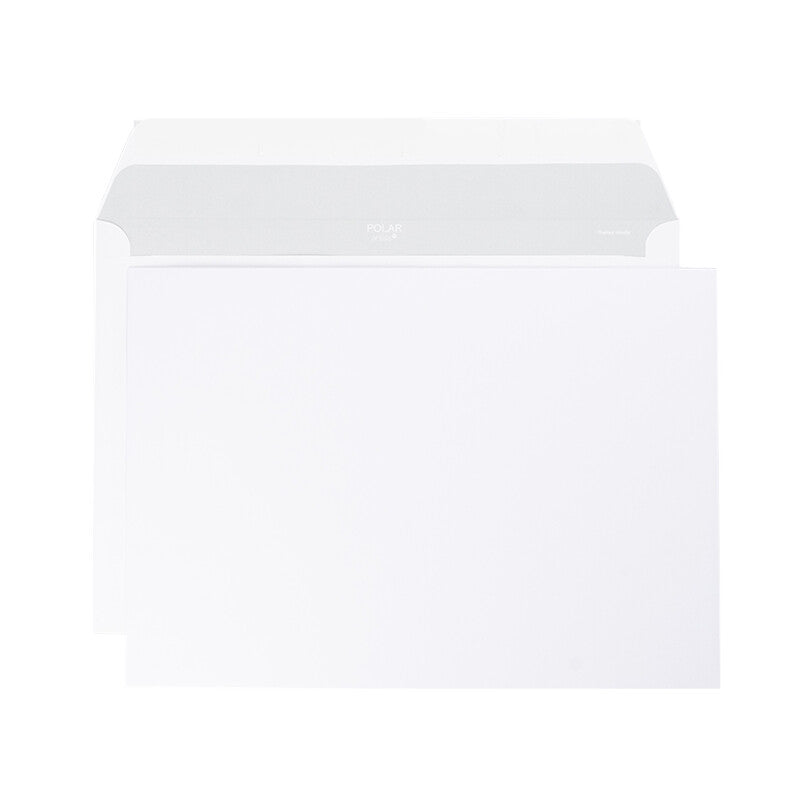 Polar Couvert B4, ohne Fenster, hochweiss, 120 g/m², mit Innendruck – 250 Stk.