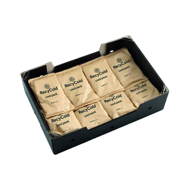 Recycold Kühlpack – 150 × 220 × 30 mm – 500 g – braun – 32 Stück