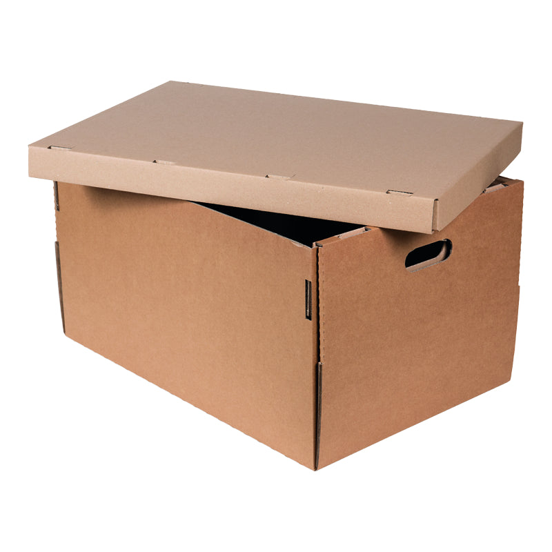 Mehrweg-transportbox-deckel Deckel, braun, mit Grifföffnungen – 578 × 391 × 40 mm – für Mehrweg-Transportbox – 25 Stück
