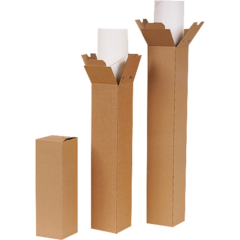 Vierkanthüllemitkartonrolle Vierkanthülle mit Kartonrolle, braun, 1-wellig – 910 × 120 mm, 3000 mm – 10 Stk.