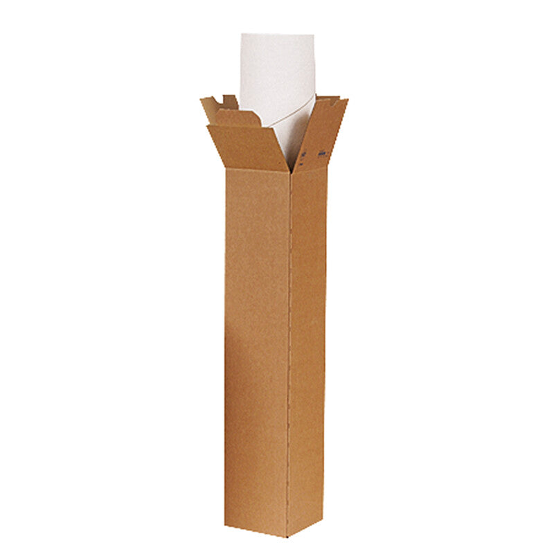 Vierkanthüllemitkartonrolle Vierkanthülle mit Kartonrolle, braun, 1-wellig – 910 × 120 mm, 3000 mm – 10 Stk.