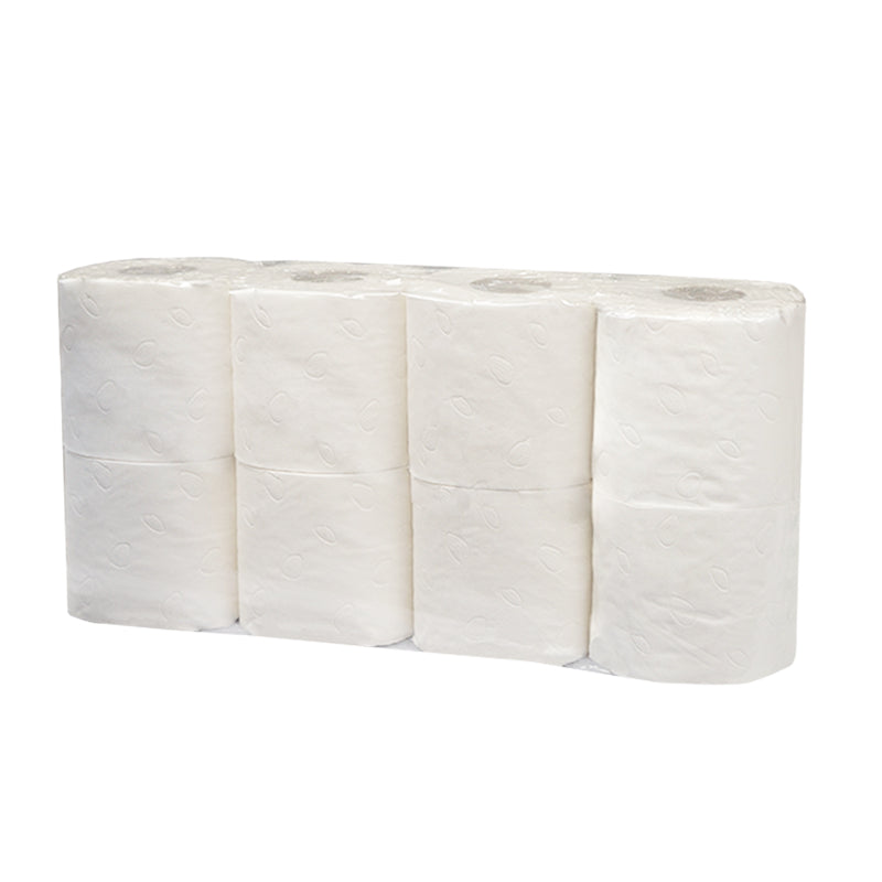 Toilettenpapier Zellstoff, 3-lagig, hochweiss, 250 Blatt/Rolle, 93 × 110 mm – 896 Rollen