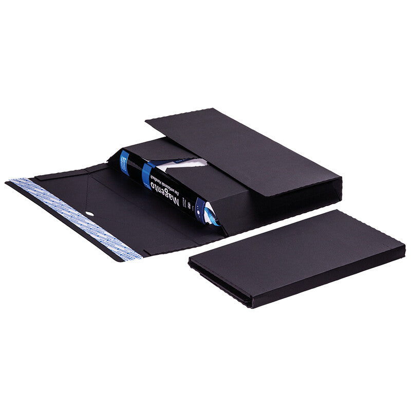 Varifix Bücherbox, schwarz – 305 × 215 × 1–45 mm – 1 Stk. (Ab 50 Stk.)