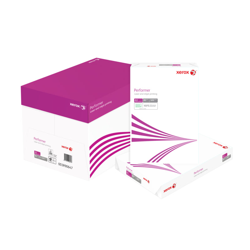 Xerox Performer Kopierpapier – A3, 80 g/m², weiss – holzfrei, ECF – 25000 Blatt
