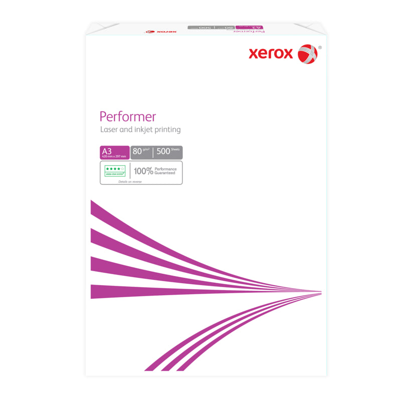 Xerox Performer Kopierpapier – A3, 80 g/m², weiss – holzfrei, ECF – 25000 Blatt