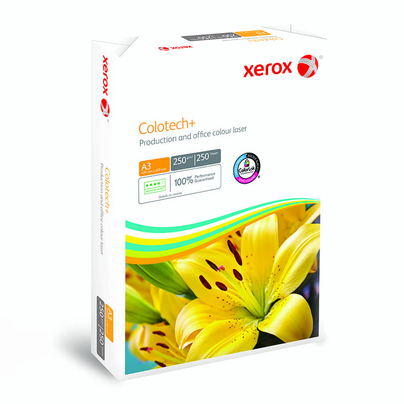 Xerox Colotech+ Beschichtetes Laserpapier Hochglanz Weiss – A3, 250 g/m², 1'000 Blatt