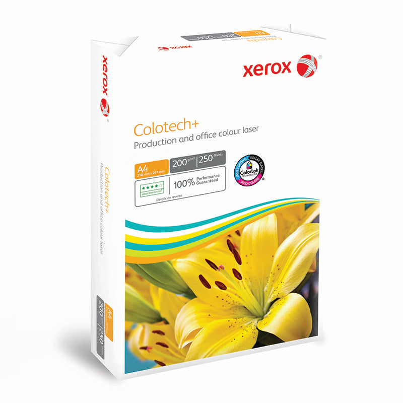 Xerox Colotech+ Beschichtetes Laserpapier Hochglanz Weiss – A4, 200 g/m², 1'000 Blatt