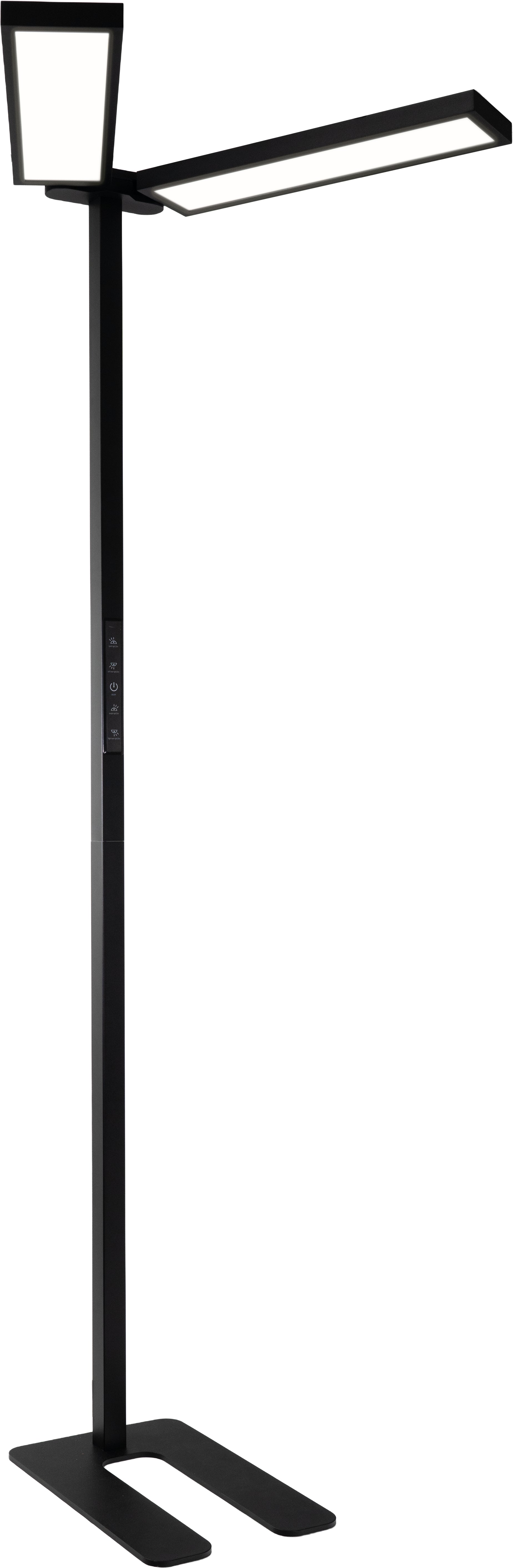 Luxula Stehleuchte DUO Line LX700194 – 8500 lm, 4000 K, dimmbar – Schwarz
