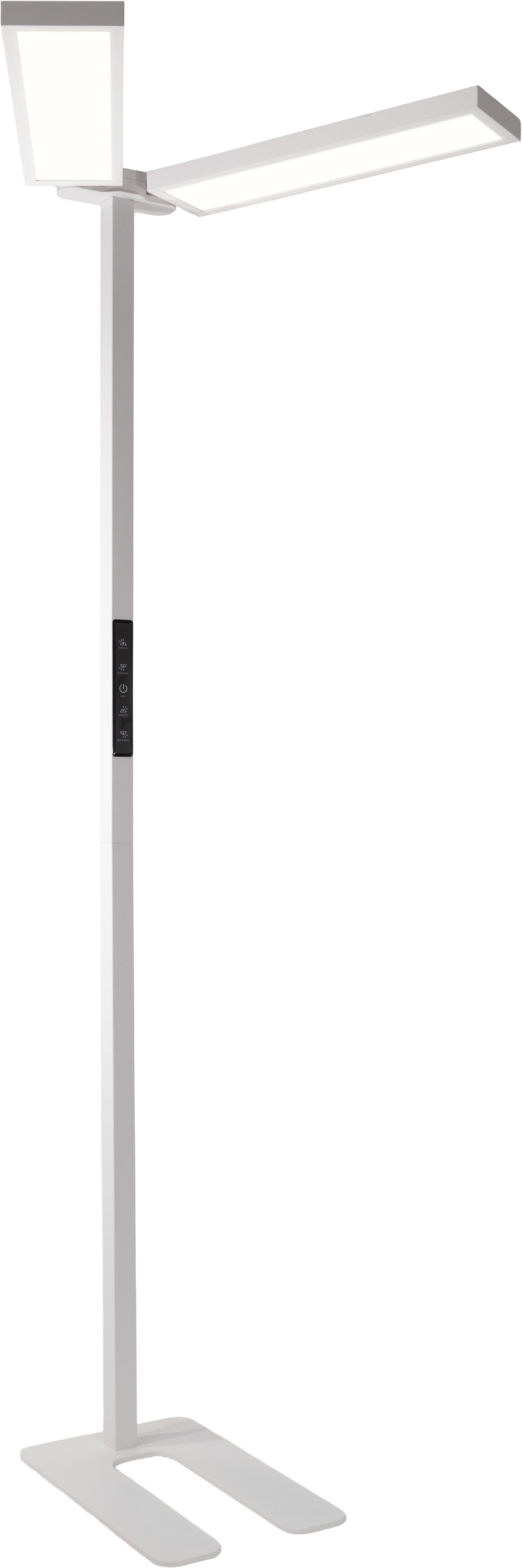 Luxula Stehleuchte DUO Line LX700195 – 8500 lm, 120 W, 4000 K, dimmbar, Up-/Downlight, Touchpanel, weiss