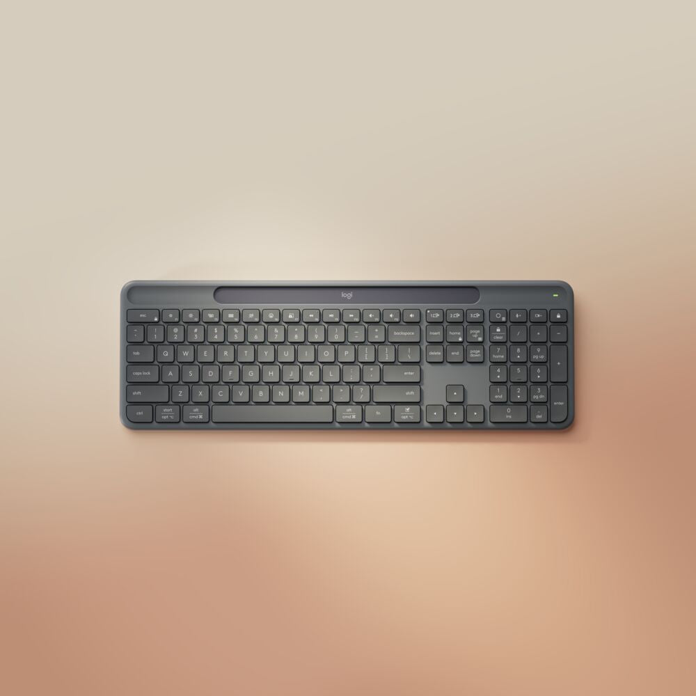 Logitech Slim Solar+ für Business – Tastatur – Bluetooth & 2,4 GHz – QWERTZ (CH) – Graphit