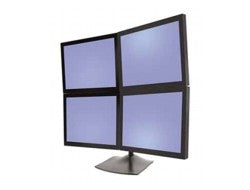 Ergotron DS100 – Standfuss, 4 Monitore, bis 24", Quertraverse, Schwarz