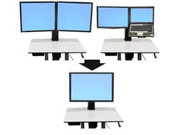Ergotron WORKFIT-C CONVERT-SINGLE HD KIT – Zubehör: Kit – für WorkFit C (Dual oder LCD + Laptop)