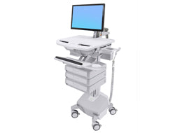 Ergotron Boden-Prospektständer StyleView Cart mit LCD-Arm – 3 Fächer