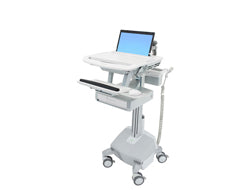 Ergotron StyleView SV44-1112-C – Laptop-Computerwagen, 1 Schublade, mit LiFe-Akku, CH-Stecker, Grau/Weiss