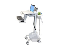 Ergotron StyleView SV42-6102-C – Laptop-Computerwagen mit LiFe-Akku, Grau/Weiss, Aluminium, CH-Stecker