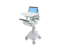 Ergotron StyleView SV44-1111-C – Laptop-Computerwagen, 1 Schublade, mit SLA-Akku, Grau/Weiss, CH-Stecker