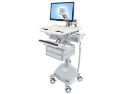 Ergotron SV44-1222-C – Multimedia-Wagen, Aluminium, Grau, Weiss, VESA-Halterung, Höhenverstellbar