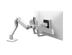 Ergotron HX Desk Single – Monitorarm, Single, bis 42", VESA 75 × 75 mm, 9–19 kg, neigbar, weiss
