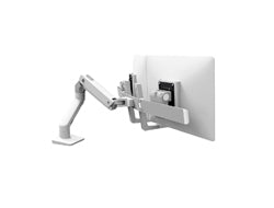 Ergotron HX DESK – Monitorarm, Dual, bis 32", 2,3–7,9 kg, neigbar, weiss