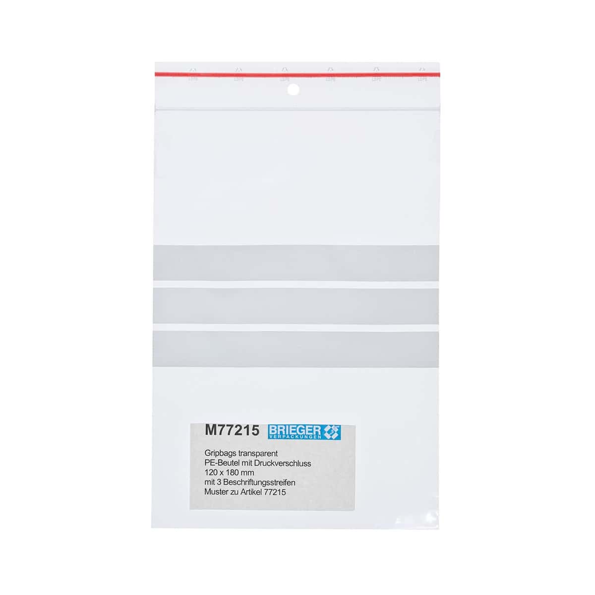 Brieger Druckverschlussbeutel – 70 × 100 mm, 50 µm – 100 Stk.