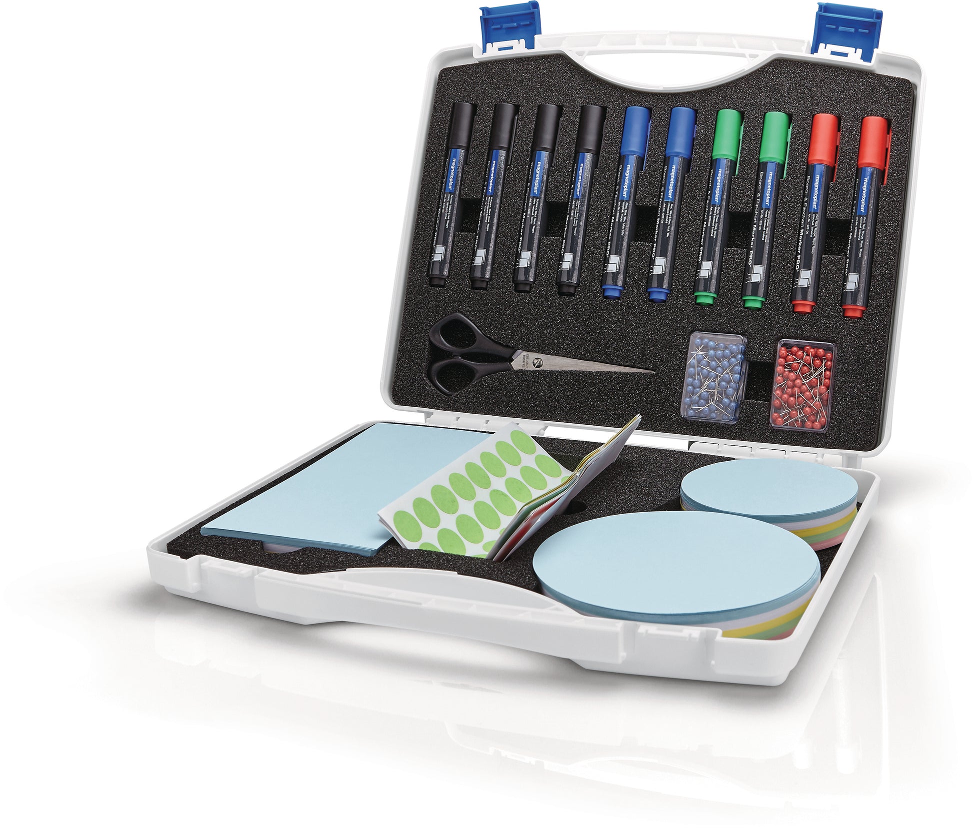 Magnetoplan 110002 Moderationsbox Mini – 300 × 127 × 395 mm, weiss, Kunststoff