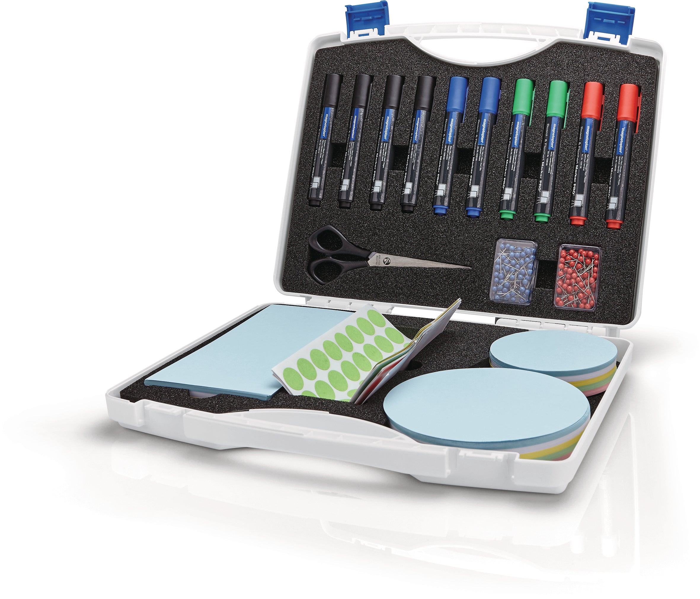 Magnetoplan 110002 Moderationsbox Mini – 300 × 127 × 395 mm, weiss, Kunststoff