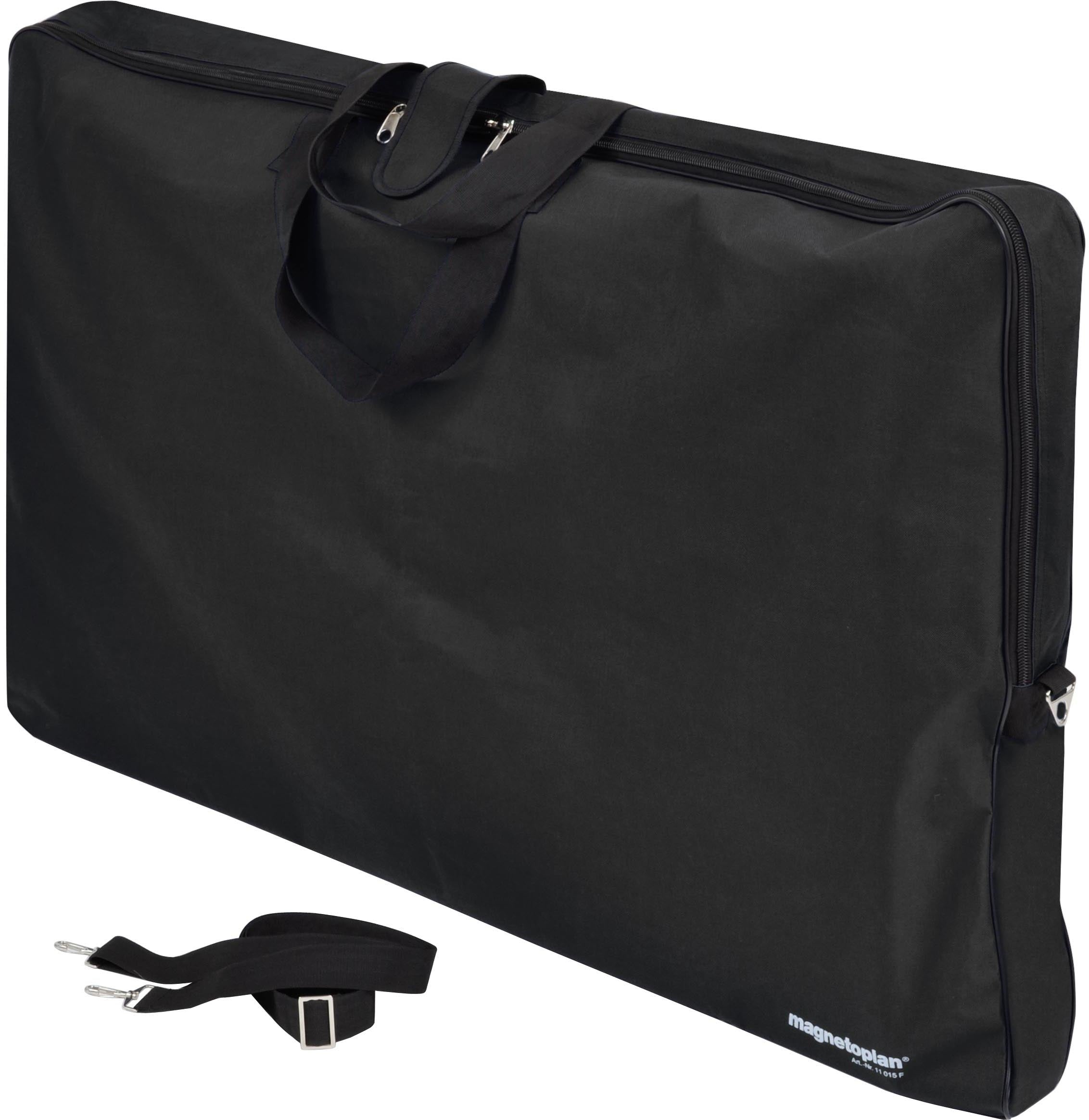 Magnetoplan Tragetasche für Flipcharts, mit Reissverschluss und Trageriemen – 115 × 75 cm, schwarz
