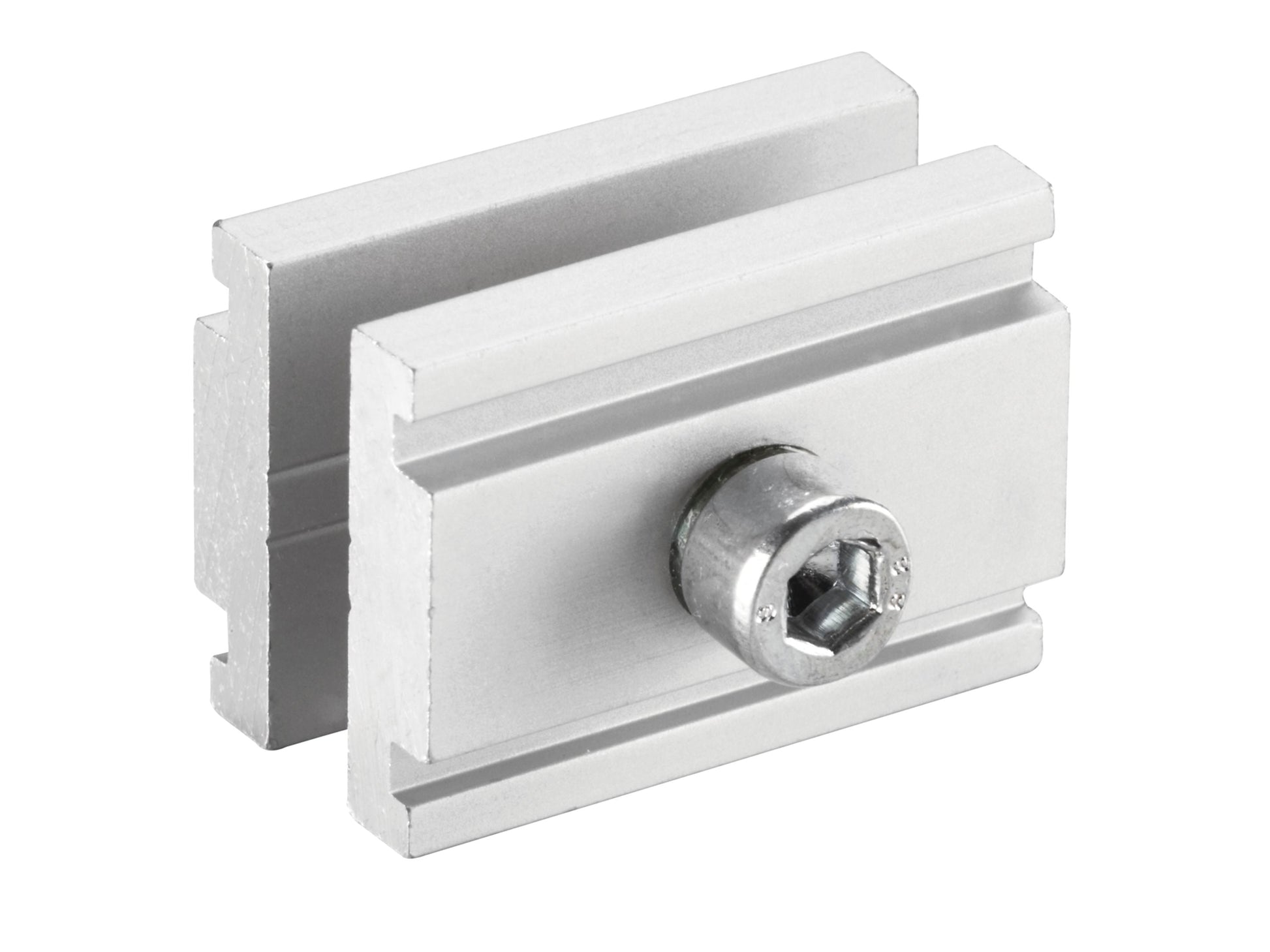 Magnetoplan Adapter-Schloss – 109 × 70 × 32 mm, für Systemtafeln mit Vierkant- oder Achtkantsäulen (12 mm Abstand)