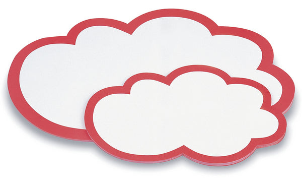 Magnetoplan Moderationskarten Wolke – 43 × 26,5 cm, weiss/rot, 20 Stk.