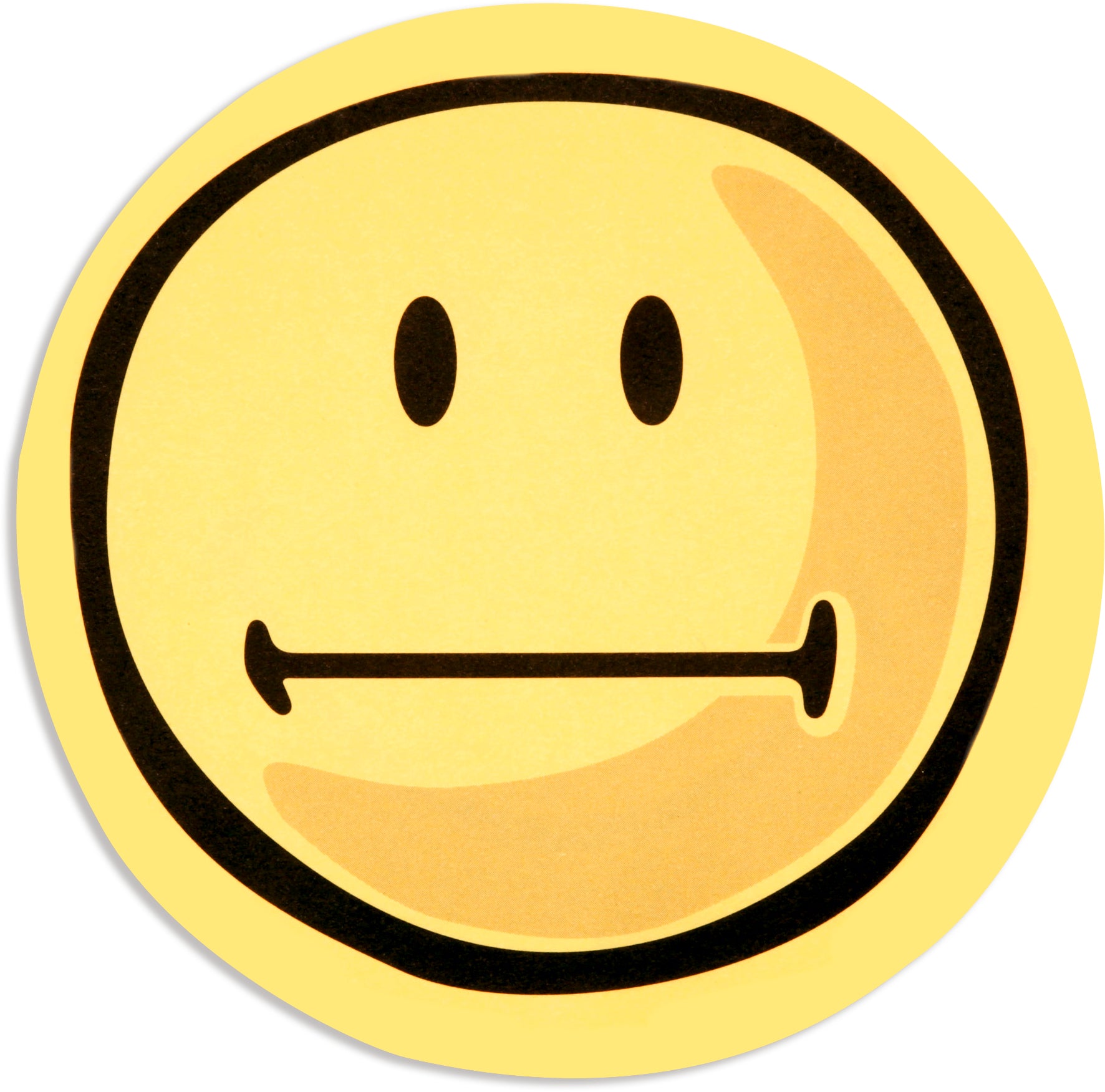 Magnetoplan Moderationskarten Emoticons (Neutraler Smiley) – Ø 9,9 cm, Gelb/Schwarz, 100 Stk.