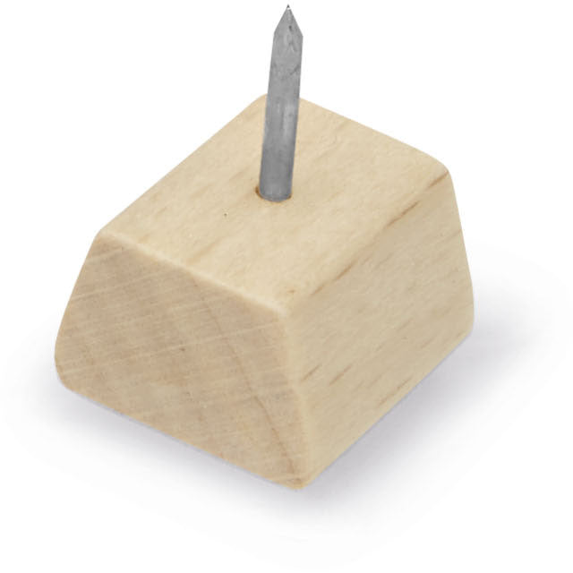 Magnetoplan Wood Series Pinnnadeln – 13 × 13 × 18 mm, Birkenholz, 25 Stück