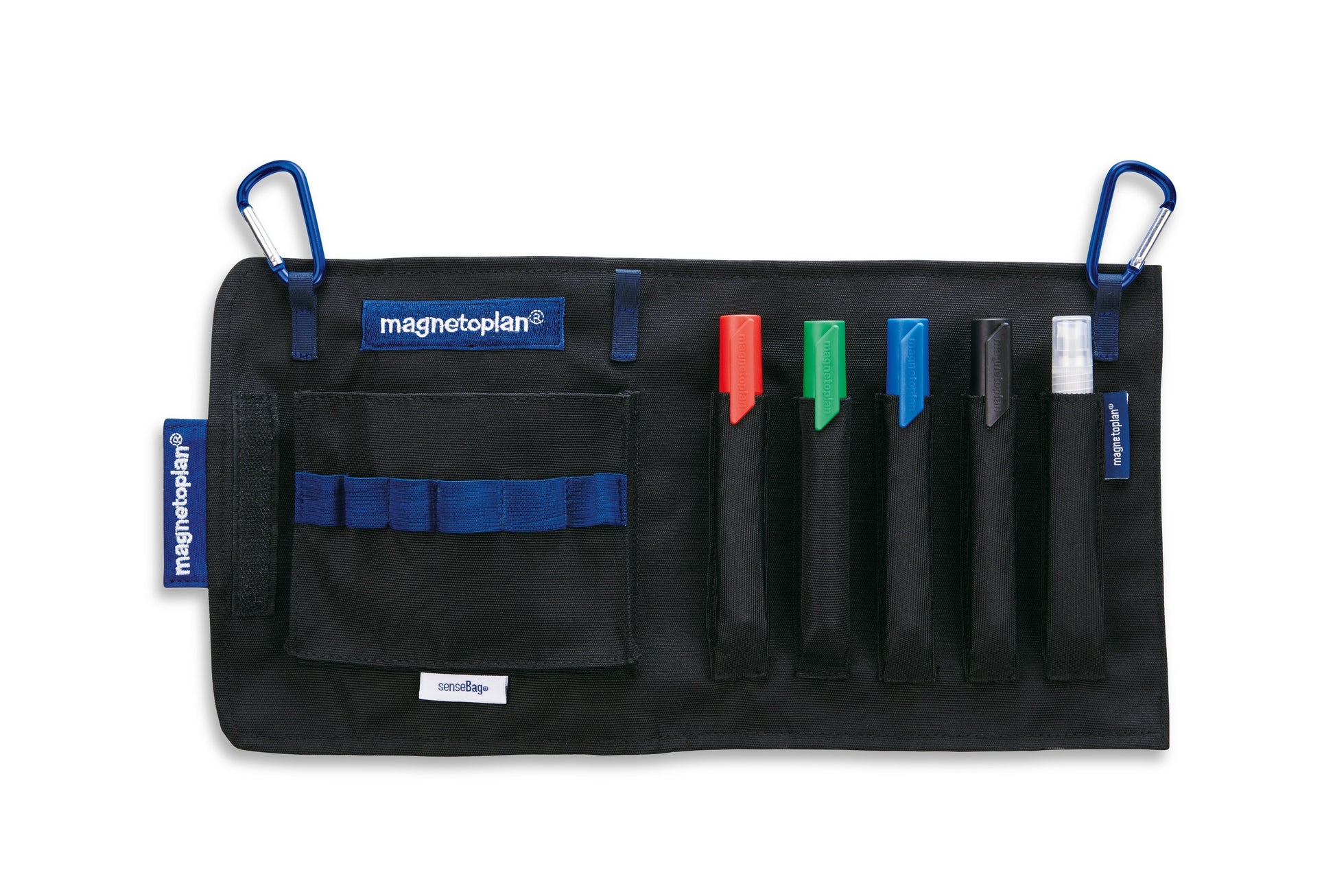 Magnetoplan Magnetische Moderationstasche – 40 × 19,5 cm, bestückt, für Whiteboards und Flipcharts