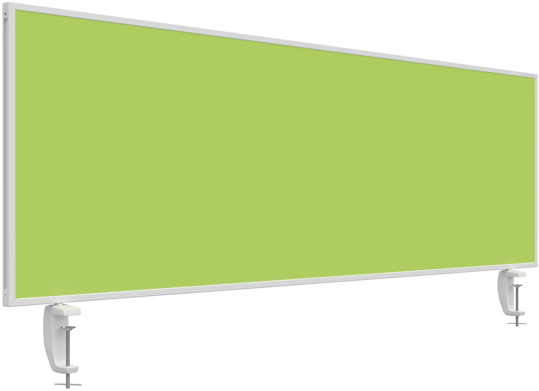 Magnetoplan Tischtrennwand VarioPin – 1600 × 500 mm, Filz, grün, mit Klemmen, doppelseitig