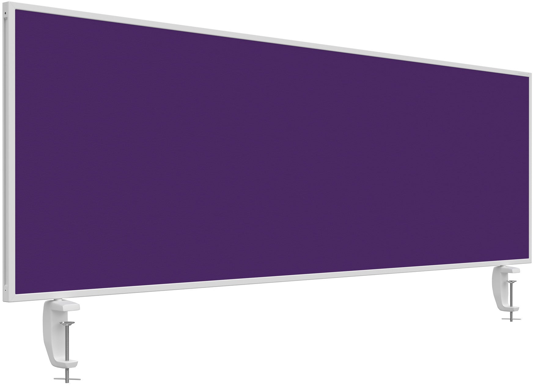 Magnetoplan Tischtrennwand VarioPin – 1'600 × 500 mm, Aluminiumrahmen, mit Klemmen, für Tischplatten bis 63 mm