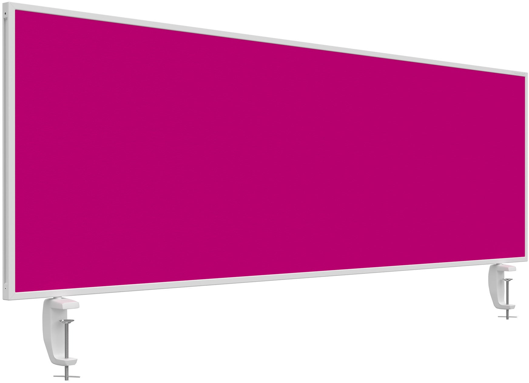 Magnetoplan Tischtrennwand VarioPin – 1'600 × 500 mm, Filz, mit Klemmen, für Tischplatten bis 63 mm