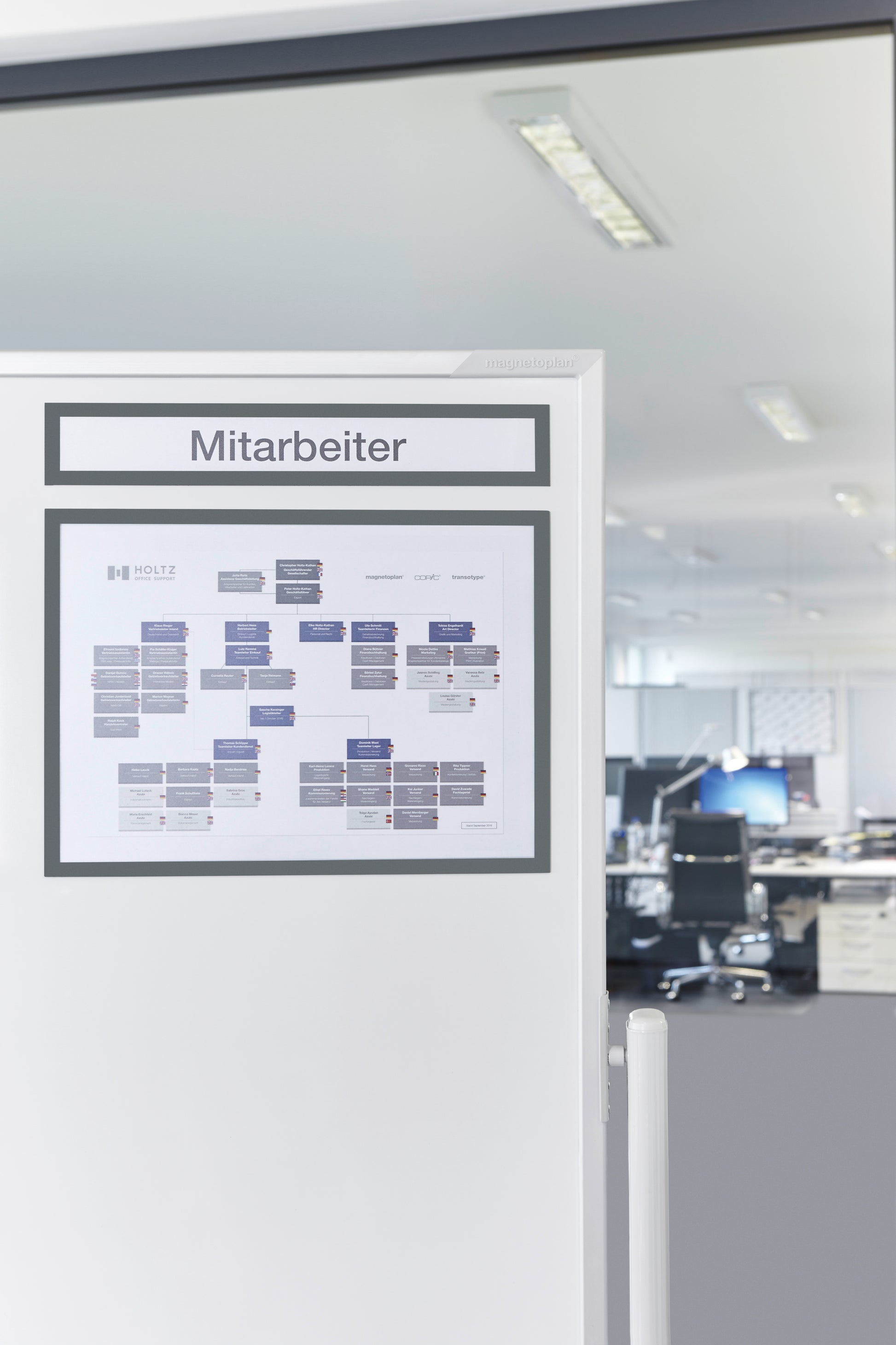 Magnetoplan magnetofix TOPSIGN Überschriftenrahmen – 319 × 52 mm – grau – 5er Pack