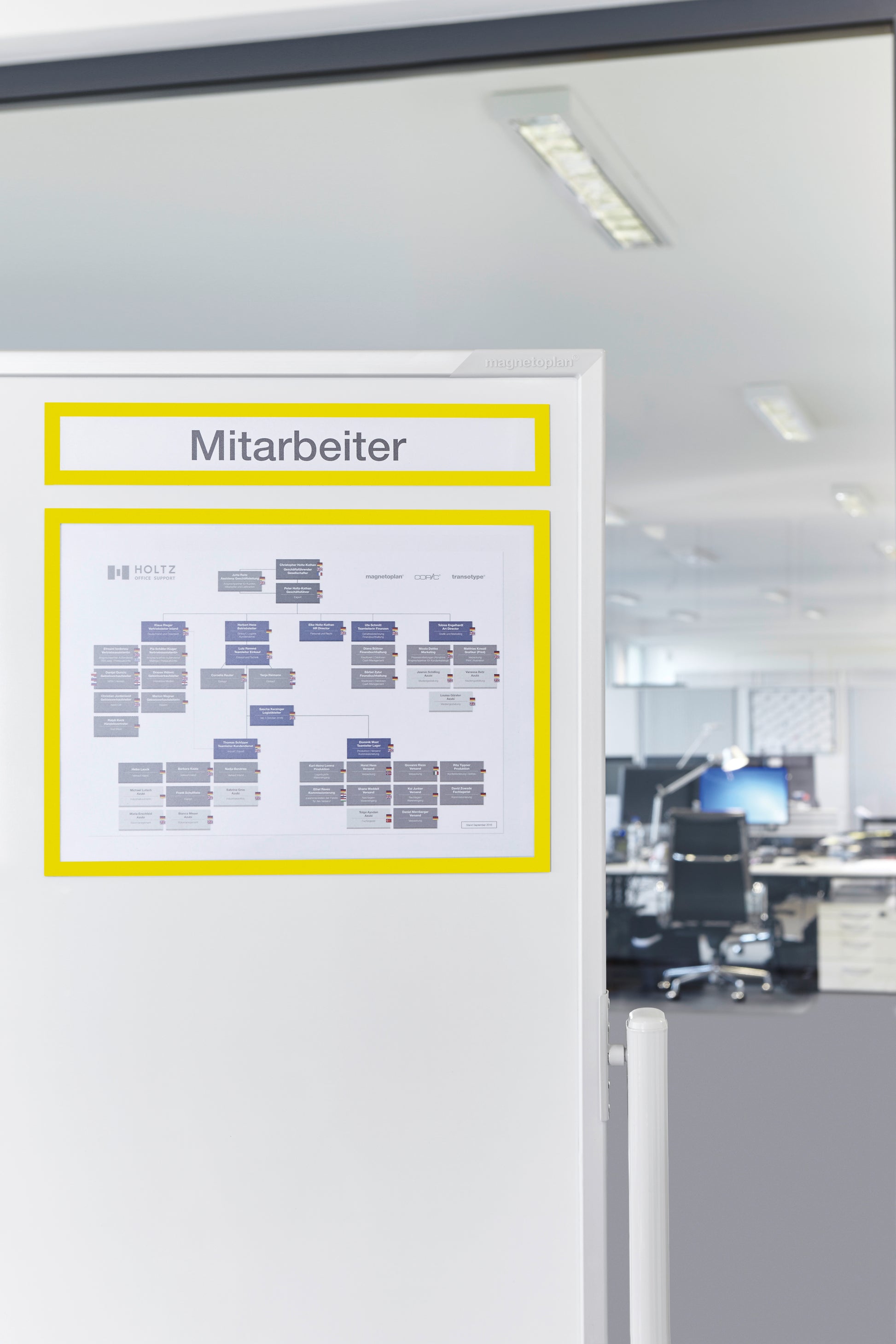 Magnetoplan magnetofix TOPSIGN Magnetrahmen – 5 Stk., gelb – für A4 quer/A3 hoch