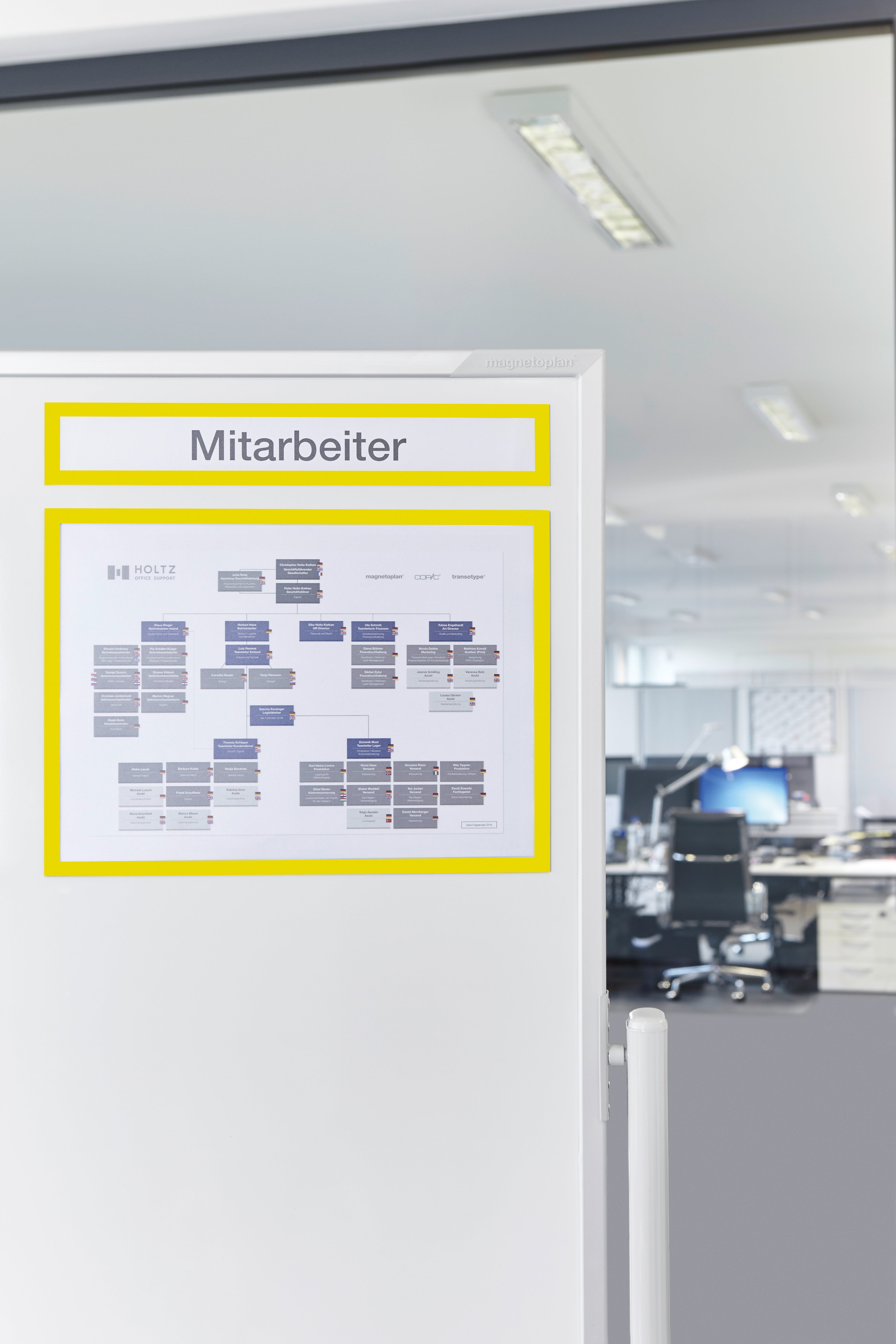Magnetoplan magnetofix TOPSIGN Magnetrahmen – 5 Stk., gelb – für A4 quer/A3 hoch