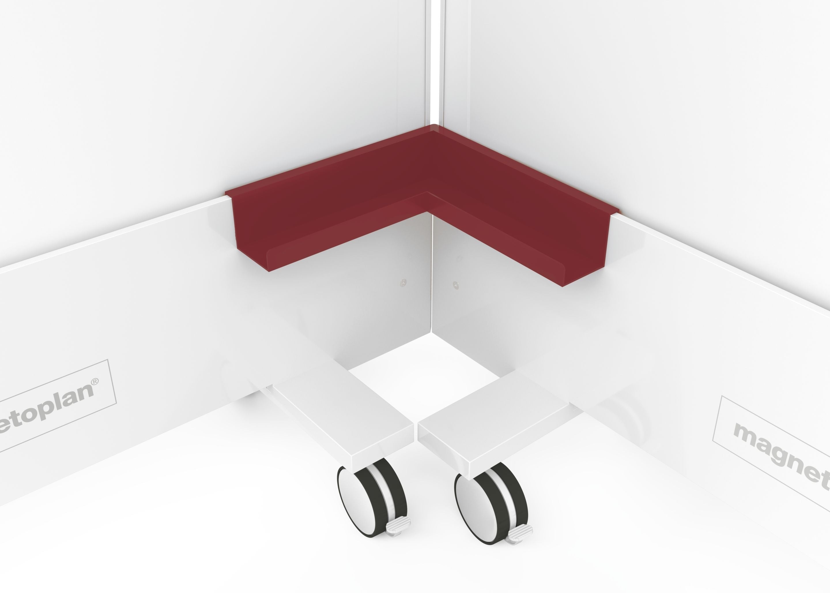 Magnetoplan Infinity Wall Eckablageschale – Rubinrot