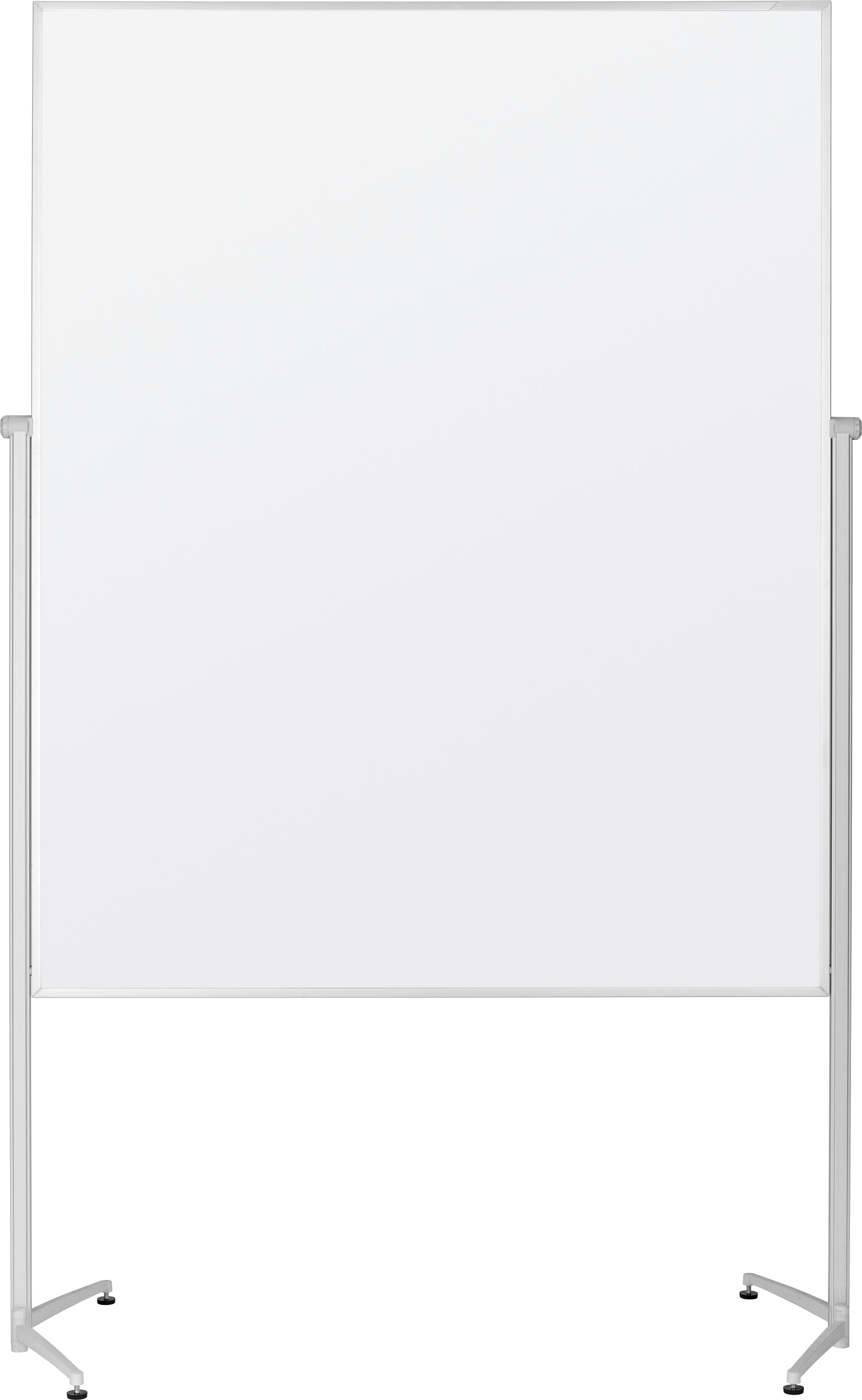 Magnetoplan Moderationswand 1151100 – mit Rollen – 164 × 135 cm – weiss, Alurahmen