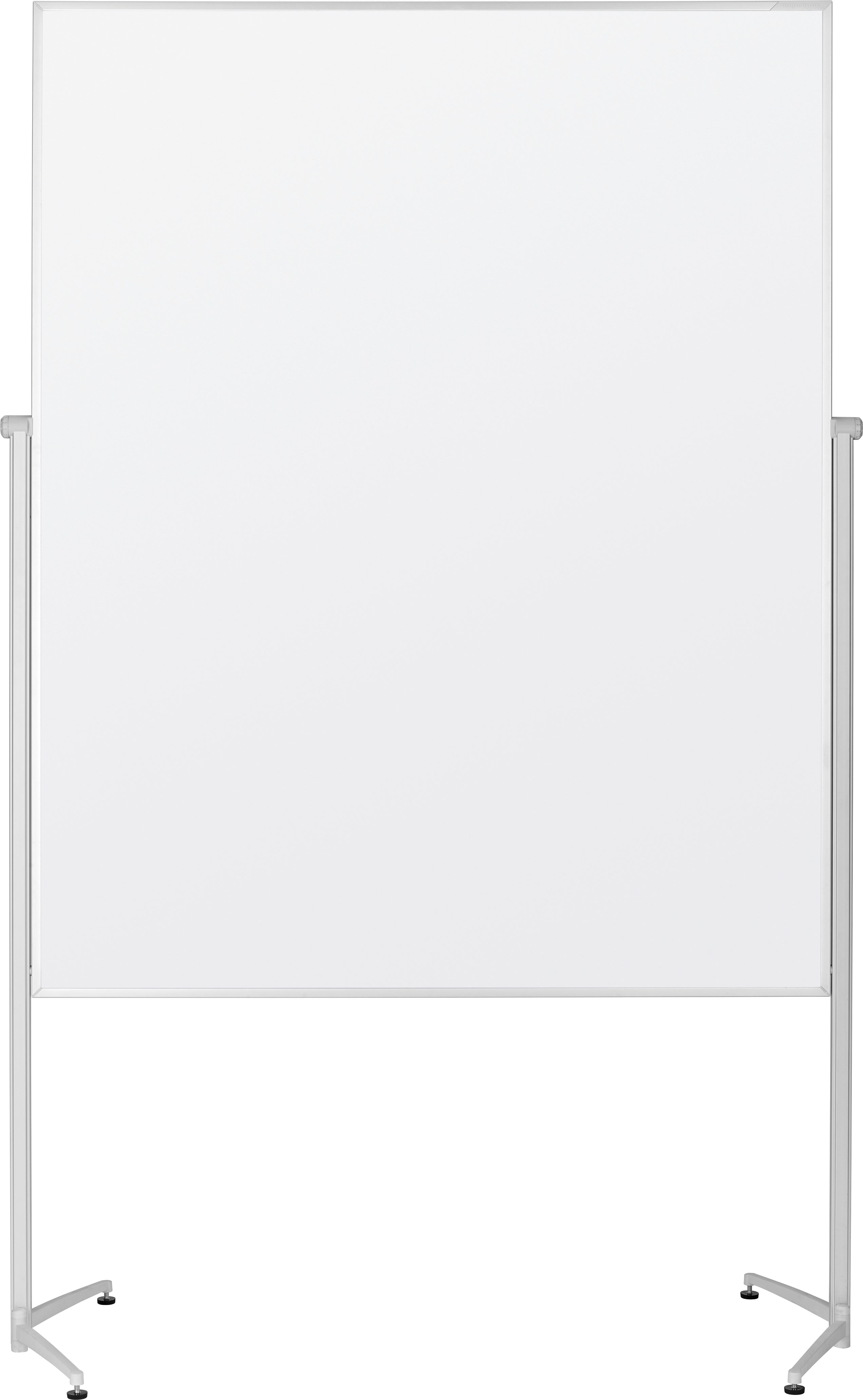 Magnetoplan Moderationswand 1151100 – mit Rollen – 164 × 135 cm – weiss, Alurahmen