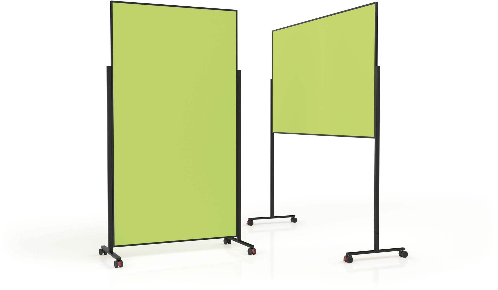 Magnetoplan Moderationswand VarioPin VP 1181205 – Filz, mit Rollen – 100 × 180 cm – Grün, Alurahmen