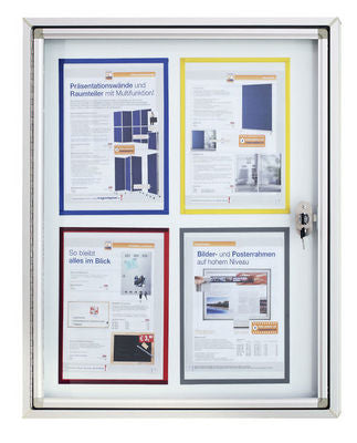 Magnetoplan CC Schaukasten – für Aussenbereich – Klapptür – magnetische Metallrückwand – 12 × DIN A4