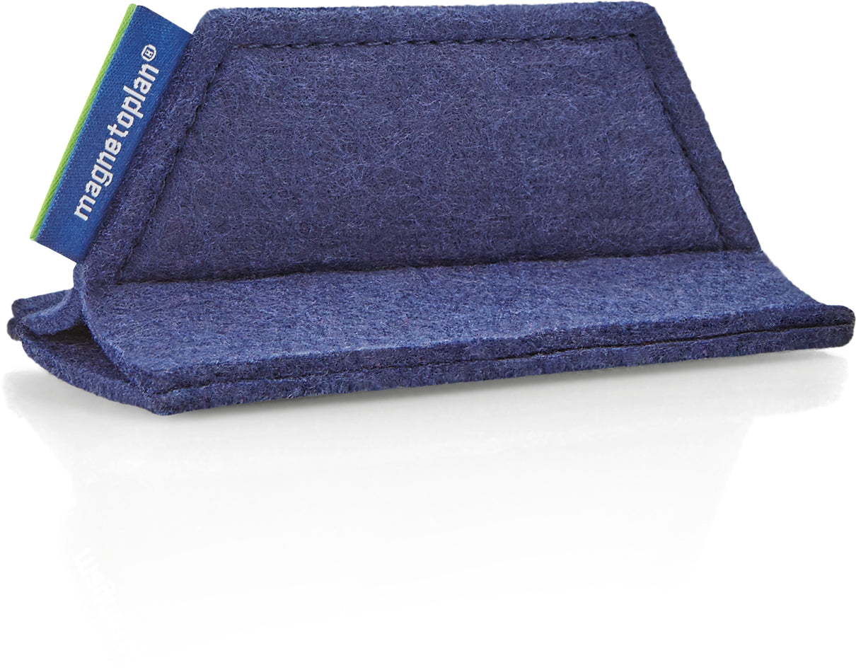 Magnetoplan magnetoWipe Tafellöscher – Filz aus 100% recyceltem Polyester, Neodym-Magnete – blau