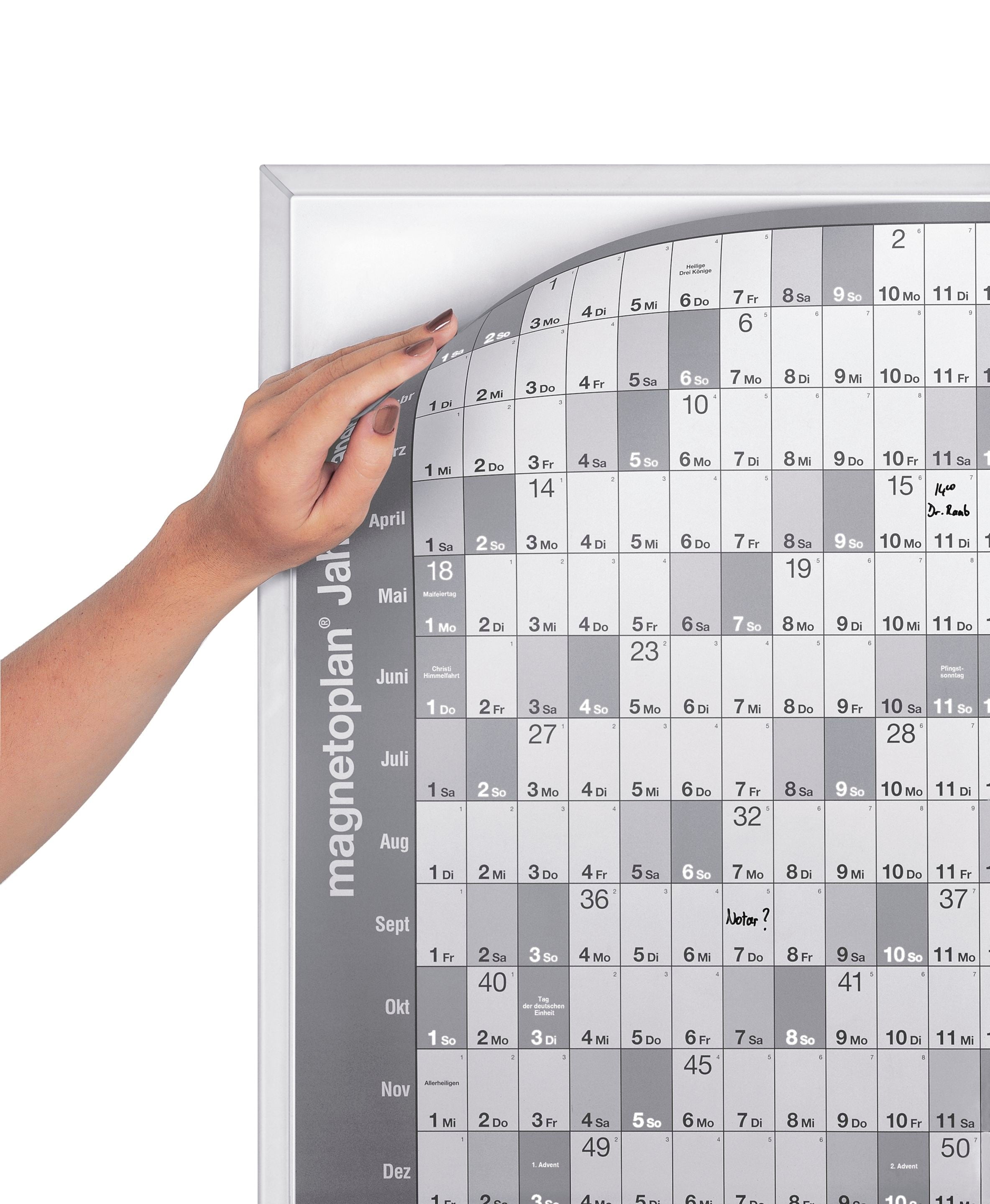 Magnetoplan Jahresplaner-Trägertafel A1 12301 – magnetisch – 86,5 × 62 cm