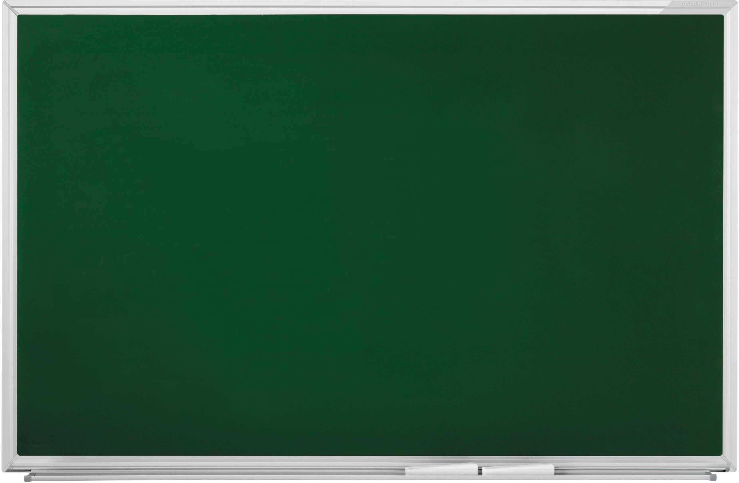 Magnetoplan Kreidetafel – 600 × 450 mm – Aluminiumrahmen, grün – magnethaftend, für Kreide & Kreidemarker
