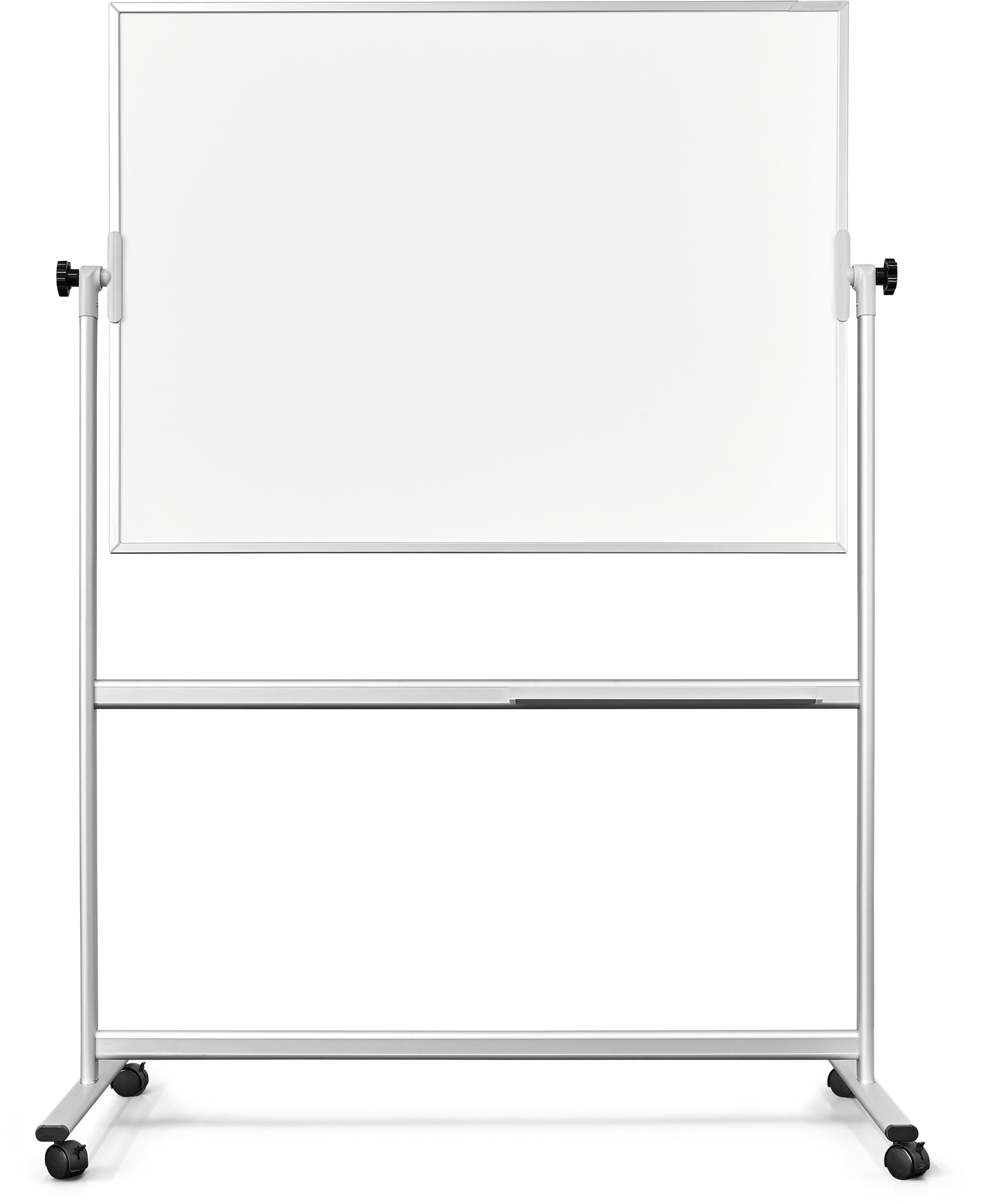 Magnetoplan Mobiles Whiteboard – Emaille, magnetisch, beidseitig, drehbar – 120 × 90 cm