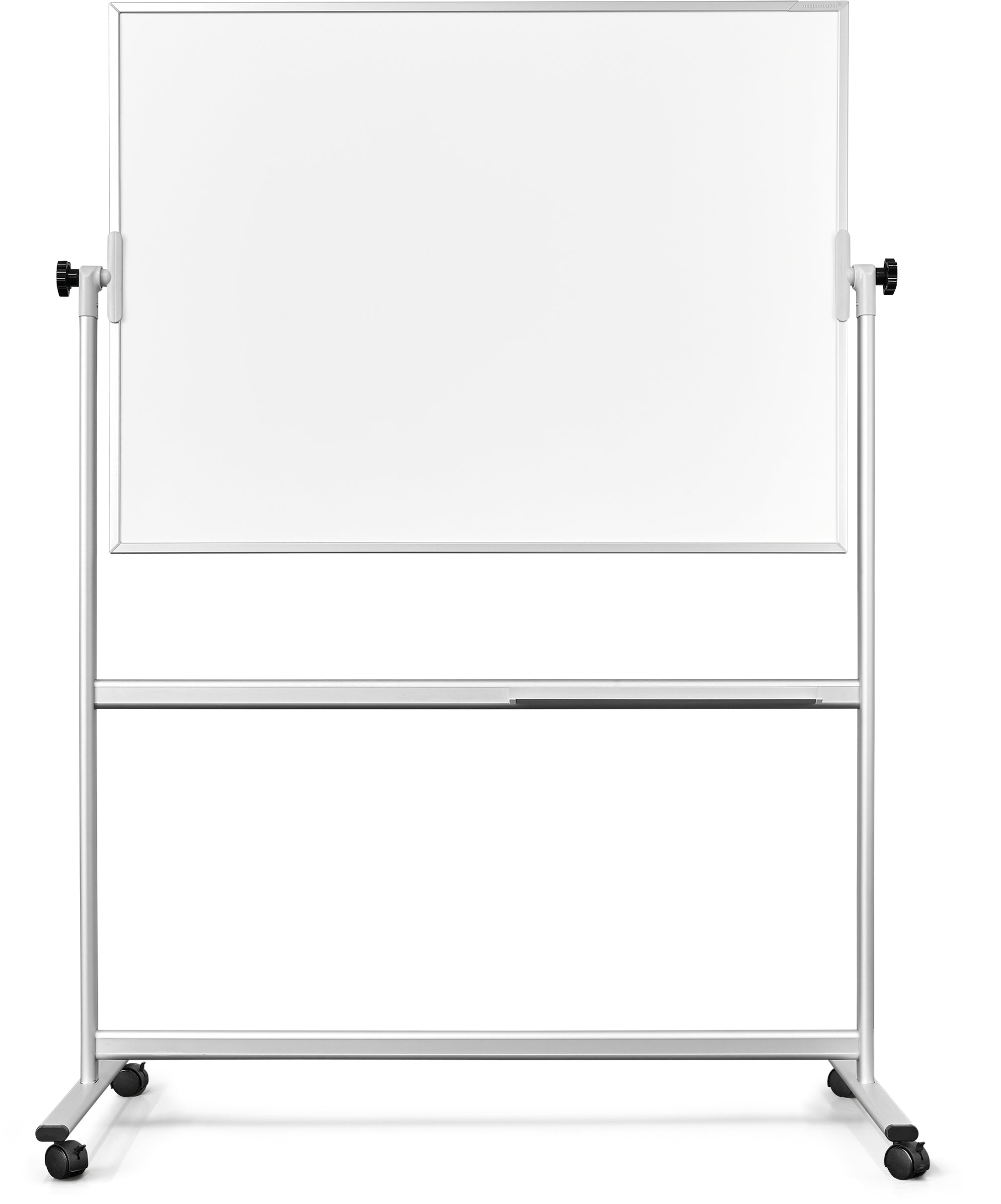 Magnetoplan Mobiles Whiteboard – Emaille, magnetisch, beidseitig, drehbar – 120 × 90 cm